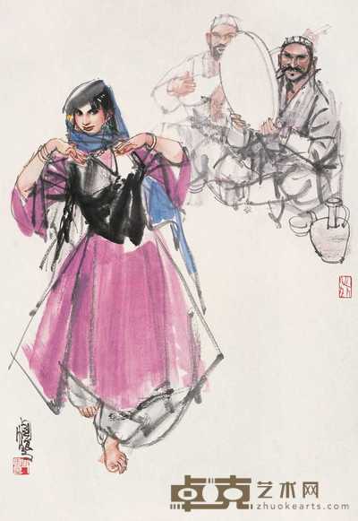 史国良 天山之舞 镜心 81×55cm